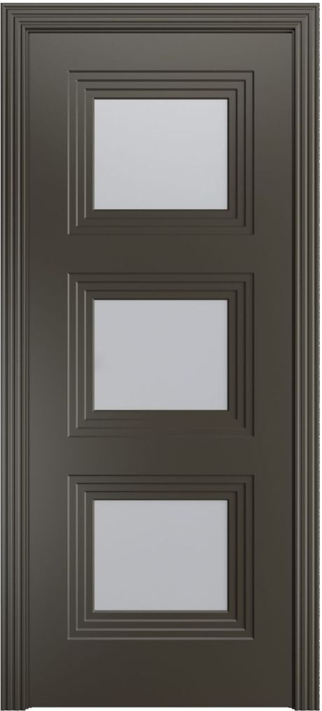 Межкомнатная дверь со стеклом Каролина Гриджио Эмаль (Бипи Дорс)