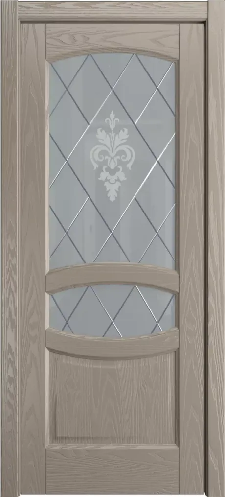 Межкомнатная дверь со стеклом София Латте Шпон (Мильяна)