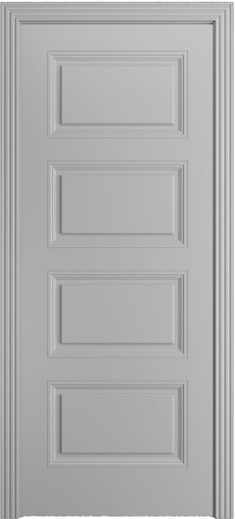 Глухая межкомнатная дверь Манхэттен-4 Светло серая Эмаль (Бипи Дорс)