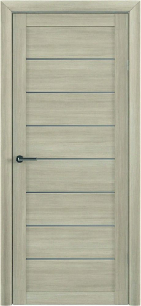 Межкомнатная дверь со стеклом Сеул Лиственница мокко Эко-шпон Стекло графитовое (ALBERO)