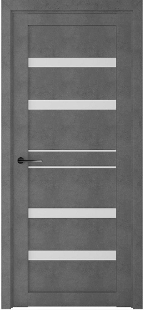 Межкомнатная дверь со стеклом Дрезден Темный Бетон Стекло мателюкс (ALBERO)