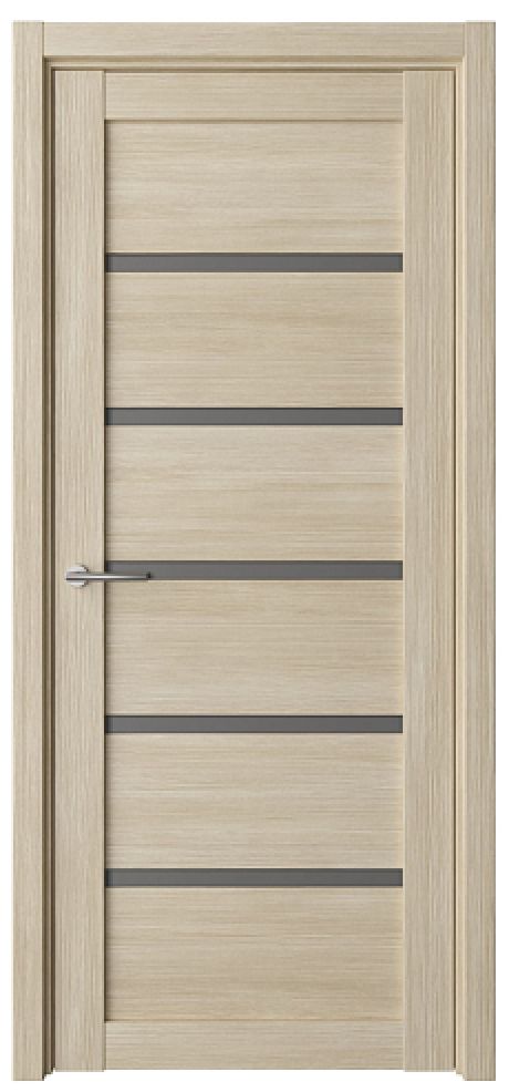 Межкомнатная дверь со стеклом Вена Лиственница мокко Эко-шпон Стекло графитовое (ALBERO)