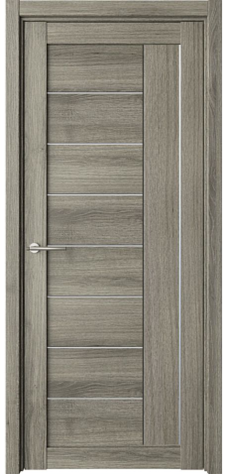 Межкомнатная дверь со стеклом Марсель Пепельный ясень Эко-шпон Стекло белое (ALBERO)