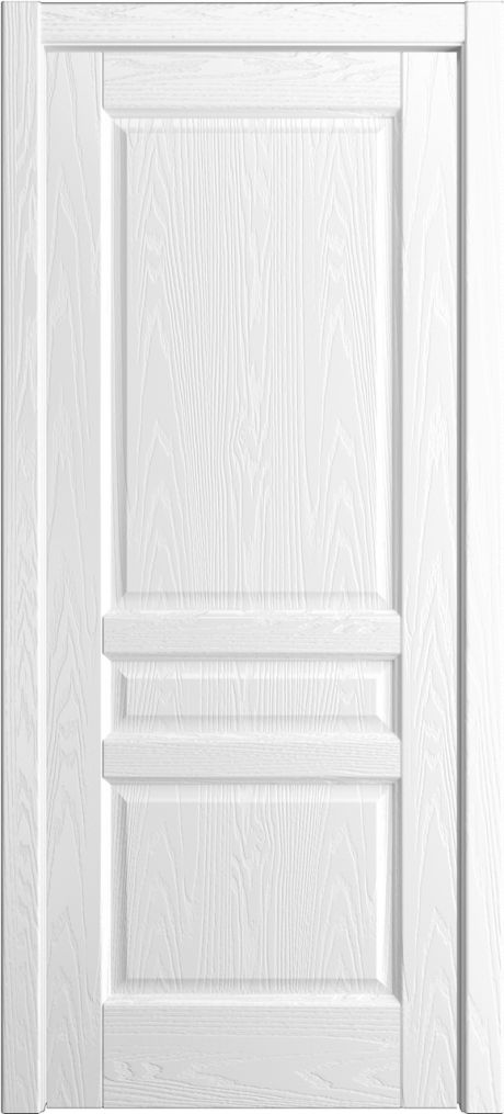 Глухая межкомнатная дверь Ребекка Белоснежный Шпон (Мильяна)