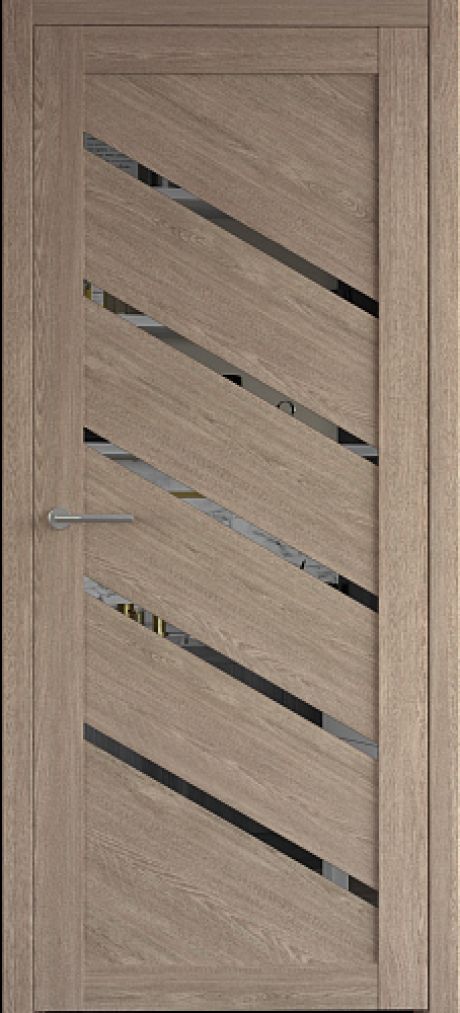 Межкомнатная дверь с зеркалом Сингапур Натуральный дуб Эко-шпон Зеркало (ALBERO)