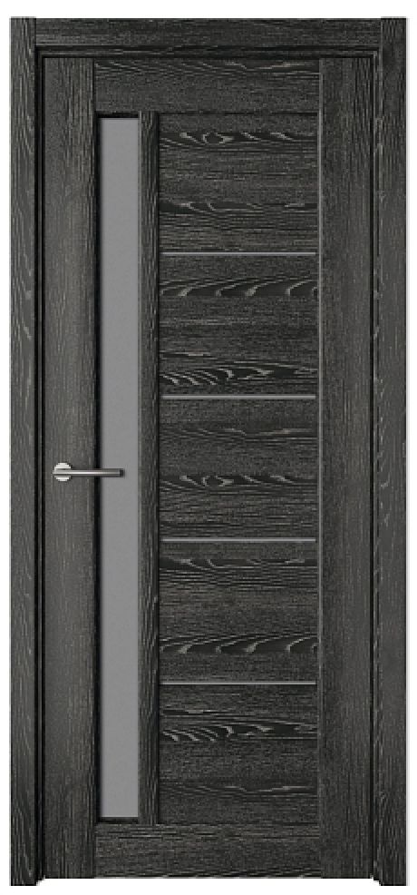 Межкомнатная дверь со стеклом Мехико ширина 60 см Черное дерево CPL TL (ALBERO)