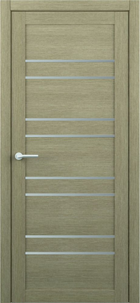 Межкомнатная дверь со стеклом Тренд-14 Лиственница латте Eco Tex Стекло мателюкс (ALBERO)