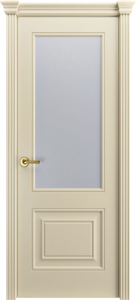 Межкомнатная дверь со стеклом Версаль-1Ф Крем Эмаль (Мильяна)
