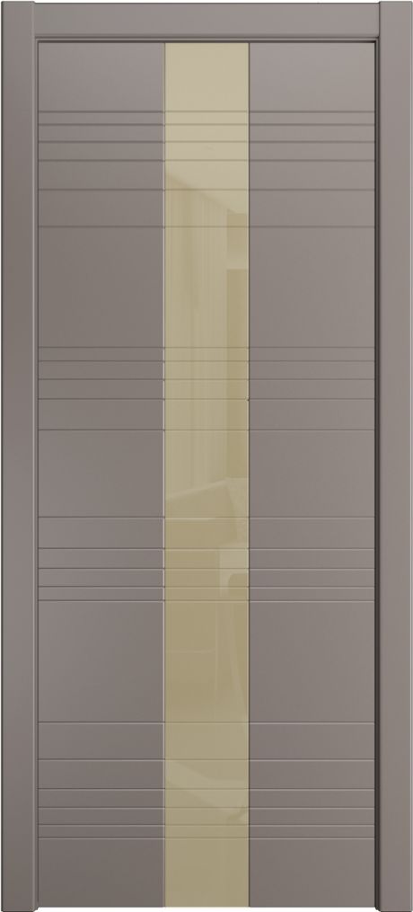 Межкомнатная дверь со стеклом ID-XL Темно-серый Эмаль (Мильяна)