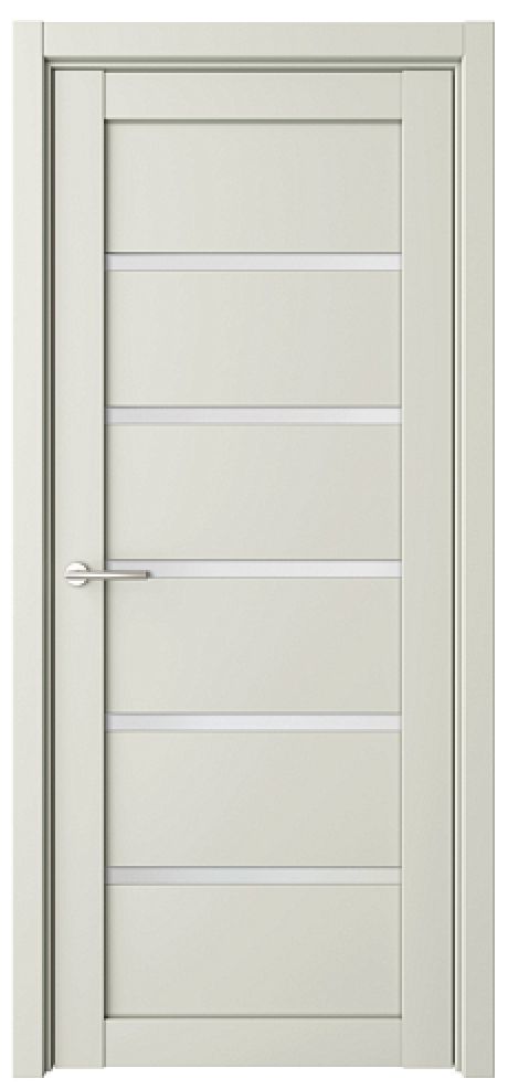 Межкомнатная дверь со стеклом Вена Платина Vinyl Стекло мателюкс (ALBERO)