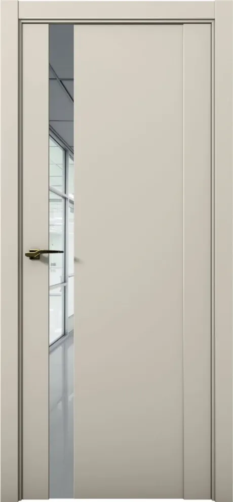 Межкомнатная дверь с зеркалом PRIME 07 Силк грей (Brandoors)