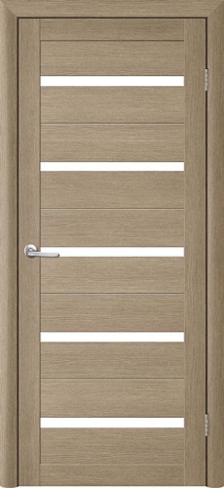 Межкомнатная дверь со стеклом Тренд Т-2 Лиственница латте Eco Tex Стекло белое (ALBERO)