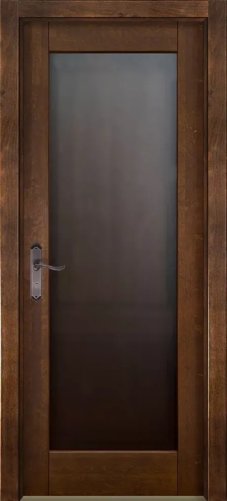 Межкомнатная дверь со стеклом М4 Античный орех Массив ольхи (ОКА)