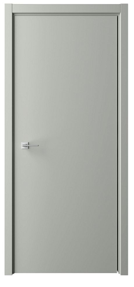 Глухая межкомнатная дверь Стиль Флэт Серый Эмаль (ALBERO)