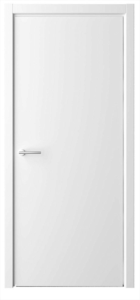 Глухая межкомнатная дверь Стиль Флэт Белый Эмаль (ALBERO)