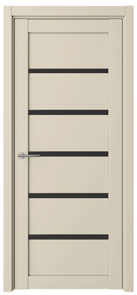 Межкомнатная дверь со стеклом Вена Сэнд Vinyl Стекло черное (ALBERO)