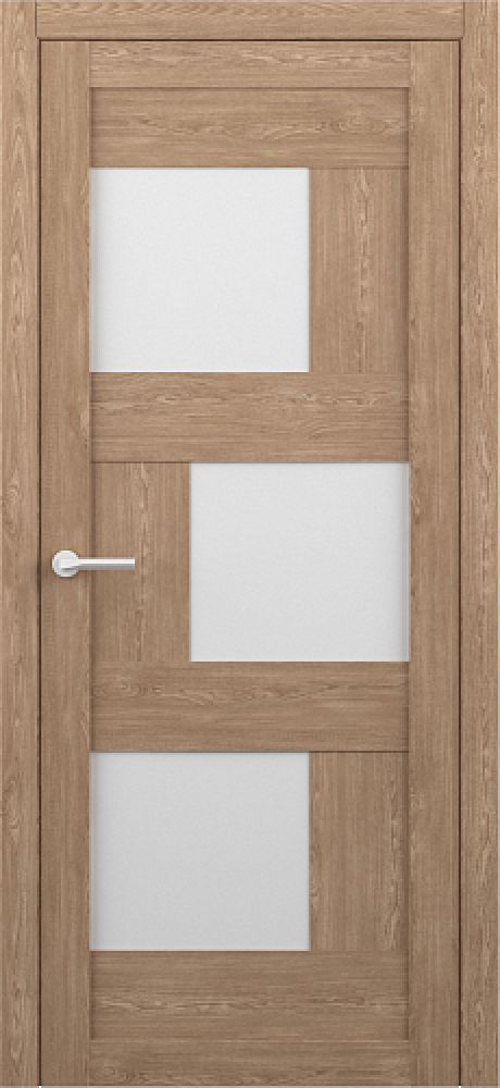Межкомнатная дверь со стеклом Стокгольм Натуральный дуб Эко-шпон Стекло белое (ALBERO)