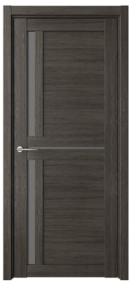 Межкомнатная дверь со стеклом Кельн Серый кедр Эко-шпон Стекло графитовое (ALBERO)