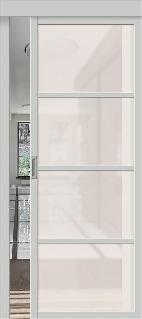 Межкомнатная дверь остекленная Твигги-11.3 Grey Silk (BRAVO)