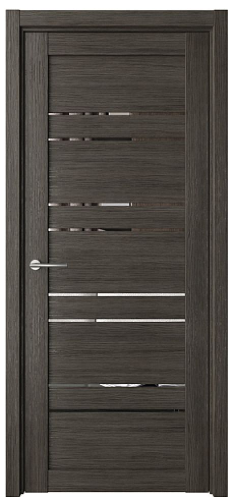 Межкомнатная дверь с зеркалом Дублин Серый кедр Эко-шпон Зеркало (ALBERO)