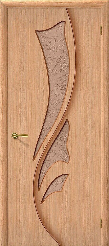 Межкомнатная дверь остекленная Эксклюзив Ф-01 (Дуб) (BRAVO)