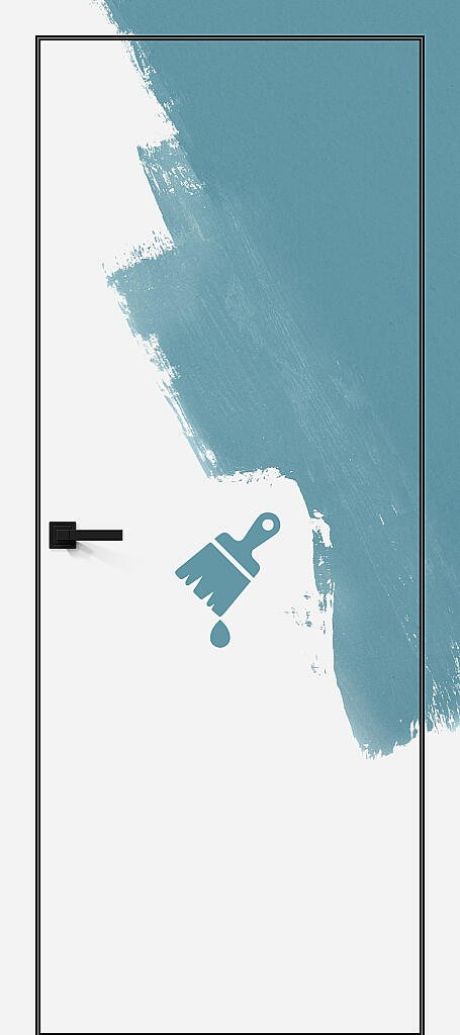 Межкомнатная дверь скрытого монтажа глухая Инвизибл Браво Инсайд Al Инвизибл Prime/Черный (BRAVO)