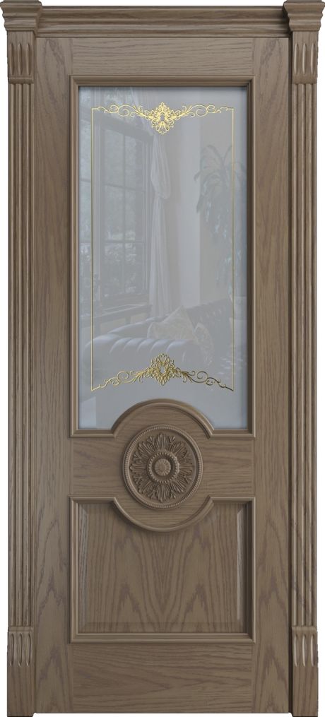 Межкомнатная дверь со стеклом Портофино Дуб грейвуд Шпон (Бипи Дорс)