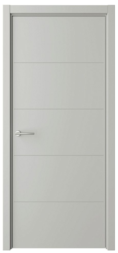 Глухая межкомнатная дверь Геометрия-4 Серый Эмаль (ALBERO)