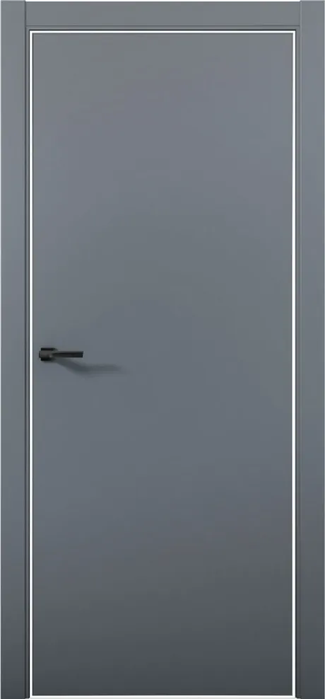 Межкомнатная дверь ESTETICA 01 Антрацит Кромка AL White (Brandoors)
