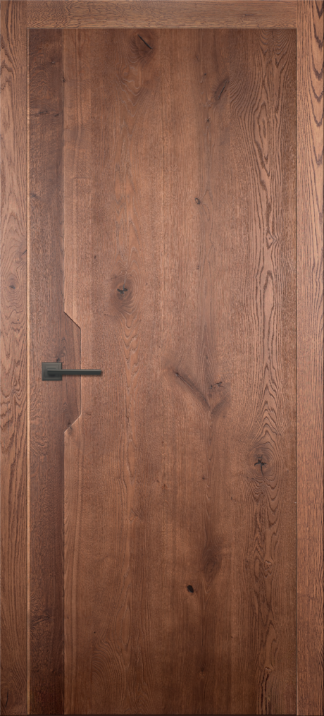 Глухая межкомнатная дверь Легно-5 Мореный дуб Массив дуба (ОКА)