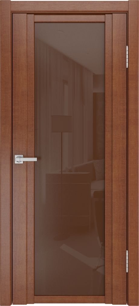 Межкомнатная дверь со стеклом QDO X Анегри Шпон (Мильяна)