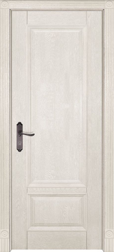 Глухая межкомнатная дверь Аристократ №4 Слоновая кость Массив дуба (ОКА)