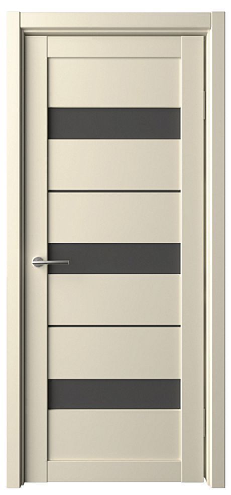Межкомнатная дверь со стеклом Прага Сэнд Vinyl Стекло графитовое (ALBERO)