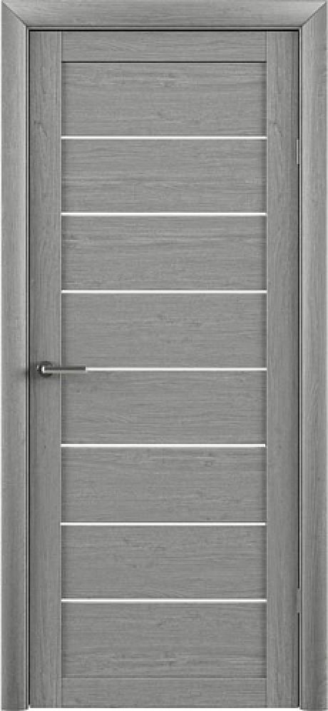 Межкомнатная дверь со стеклом Тренд Т-1 Ясень дымчатый Eco Tex Стекло белое (ALBERO)