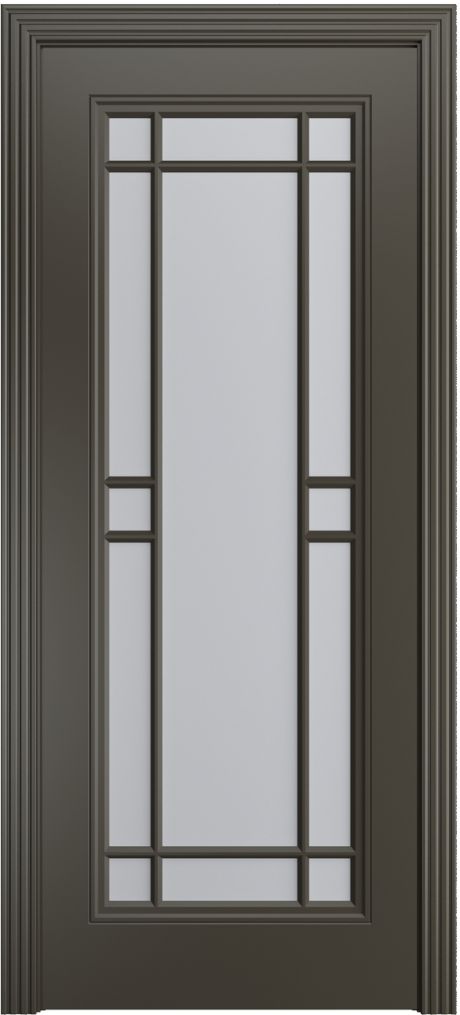 Межкомнатная дверь со стеклом Бьянка-1.1 Гриджио Эмаль (Бипи Дорс)