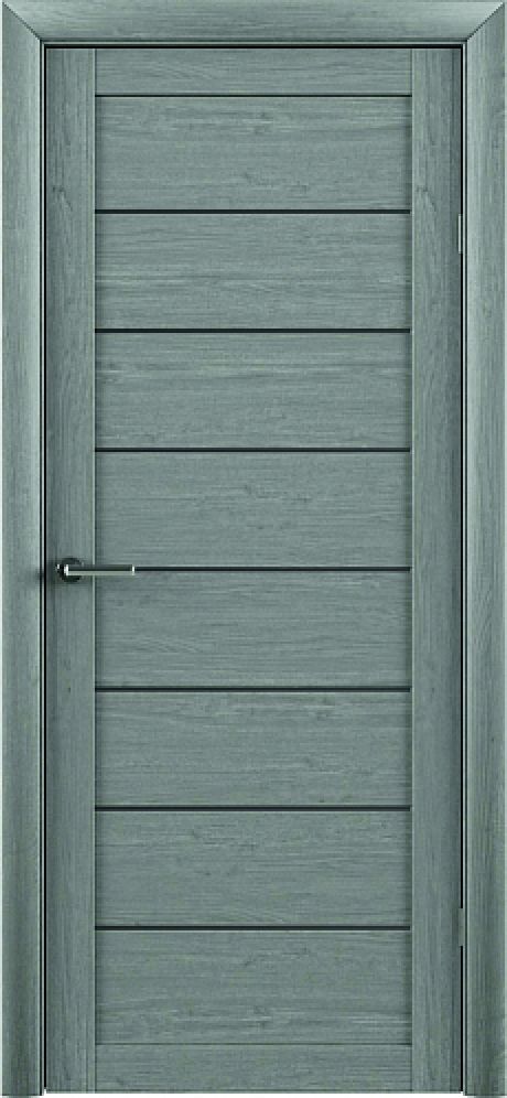 Межкомнатная дверь со стеклом Тренд Т-1 Ясень дымчатый Eco Tex Стекло графитовое (ALBERO)