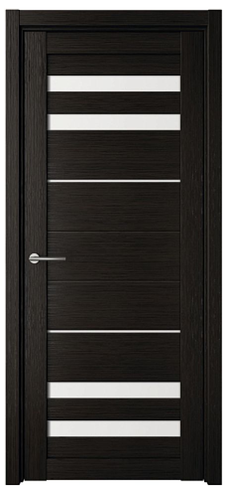 Межкомнатная дверь со стеклом Пекин Темный кипарис Эко-шпон Стекло белое (ALBERO)