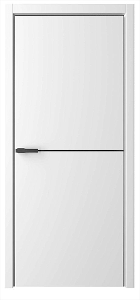 Глухая межкомнатная дверь Лайн-2 Белый Эмаль (ALBERO)