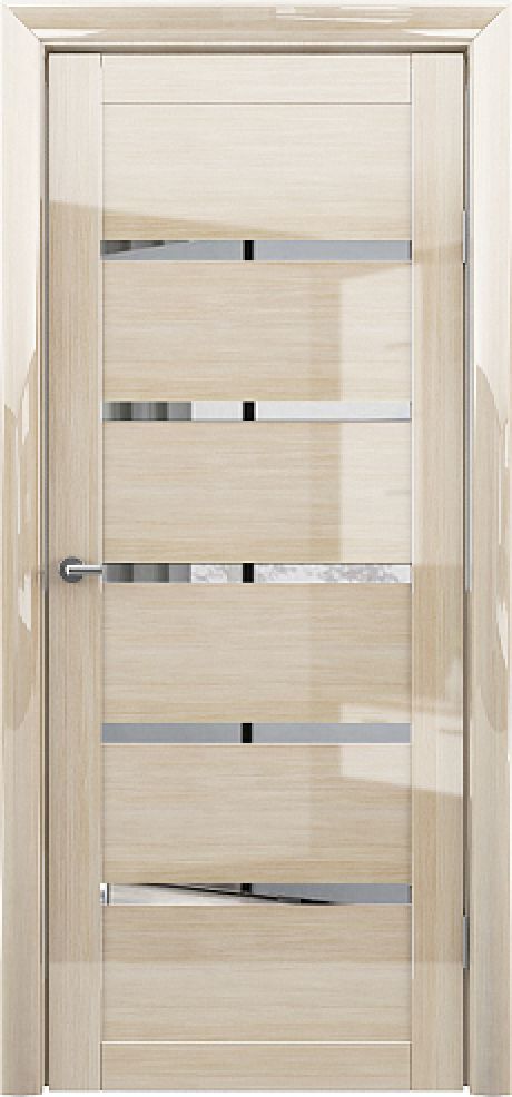 Межкомнатная дверь с зеркалом Вена GL Мокко глянец Глянец Зеркало (ALBERO)