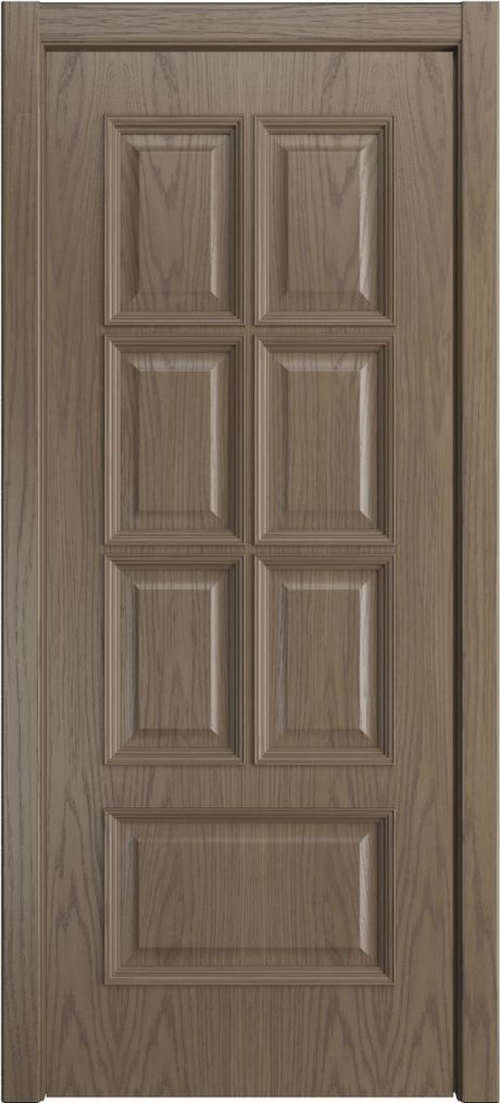 Глухая межкомнатная дверь Палермо-1 Дуб грейвуд Шпон (Мильяна)
