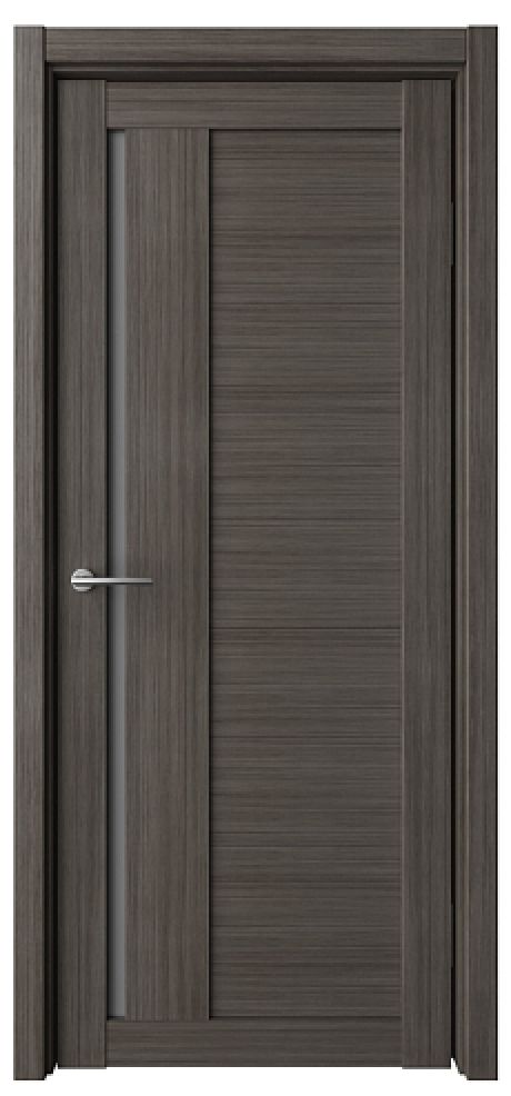 Межкомнатная дверь со стеклом Валенсия Серый кедр Эко-шпон Стекло графитовое (ALBERO)