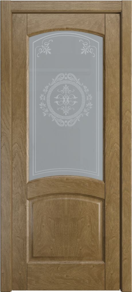 Межкомнатная дверь со стеклом Фиона Дуб янтарь Шпон (Мильяна)