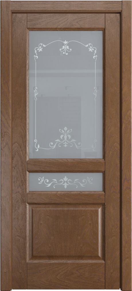 Межкомнатная дверь со стеклом Ребекка Дуб мокко Шпон (Мильяна)