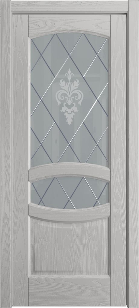 Межкомнатная дверь со стеклом София Грей Шпон (Мильяна)