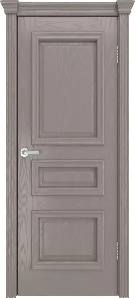 Глухая межкомнатная дверь Бристоль Сити Темно-серый Шпон (Мильяна)