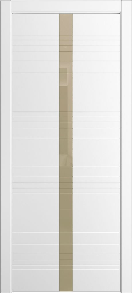 Межкомнатная дверь со стеклом ID-X Белоснежный Эмаль (Мильяна)