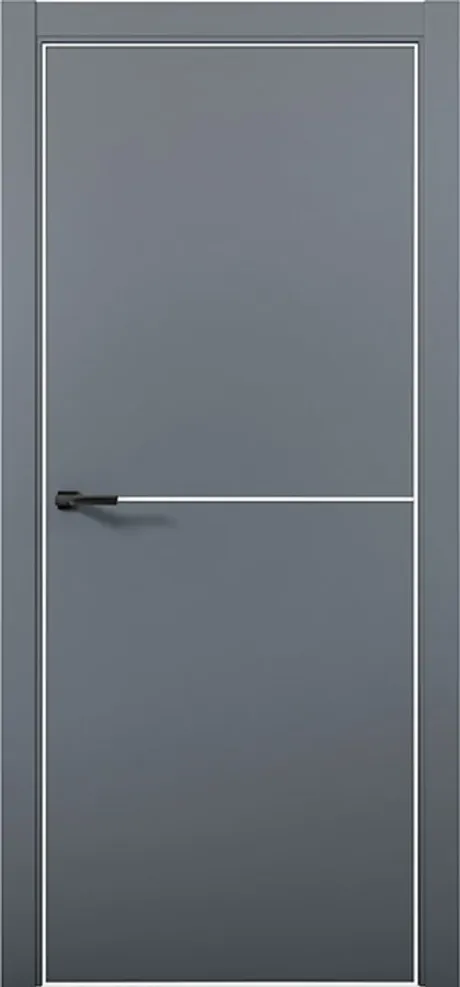 Межкомнатная дверь ESTETICA 02 Антрацит Кромка AL White (Brandoors)