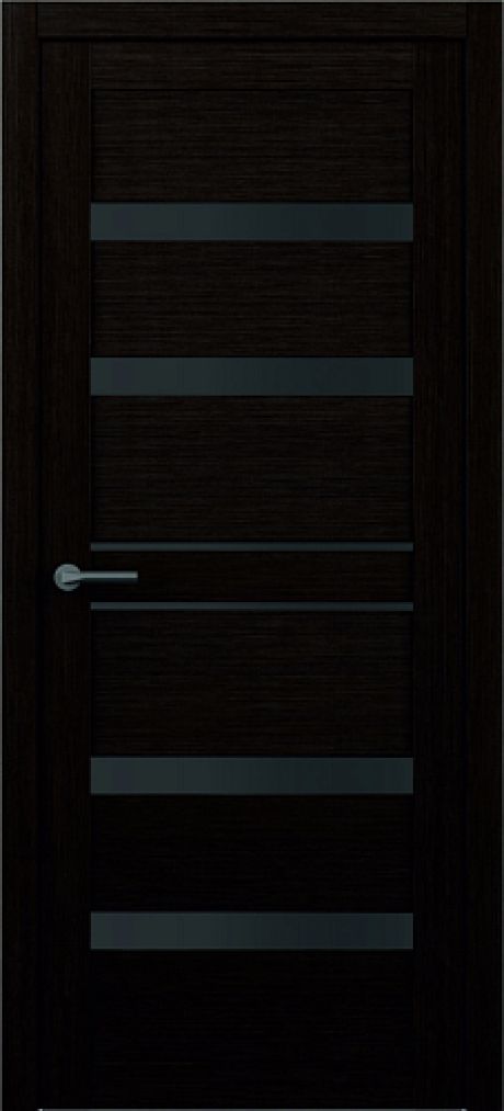 Межкомнатная дверь со стеклом Тренд-12 Лиственница темная Eco Tex Стекло графитовое (ALBERO)