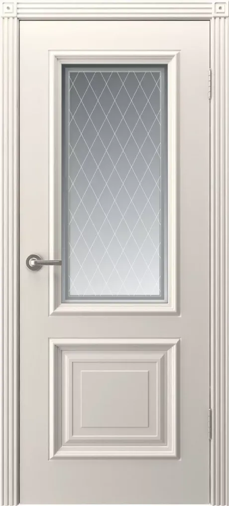 Межкомнатная дверь со стеклом Акцент Шампань Эмаль (Шейл Дорс)