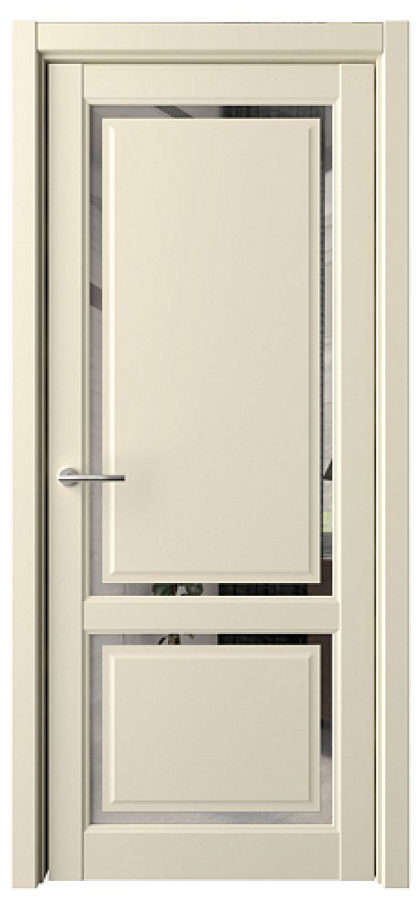 Межкомнатная дверь с зеркалом Афина-2 Сэнд Vinyl Зеркало грей (ALBERO)